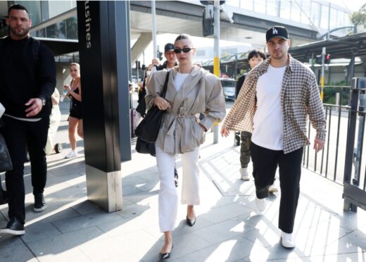 WATCH Hailey Bieber touches down at Sydney Airport ahead of Vogue Forces of Fashion attendance